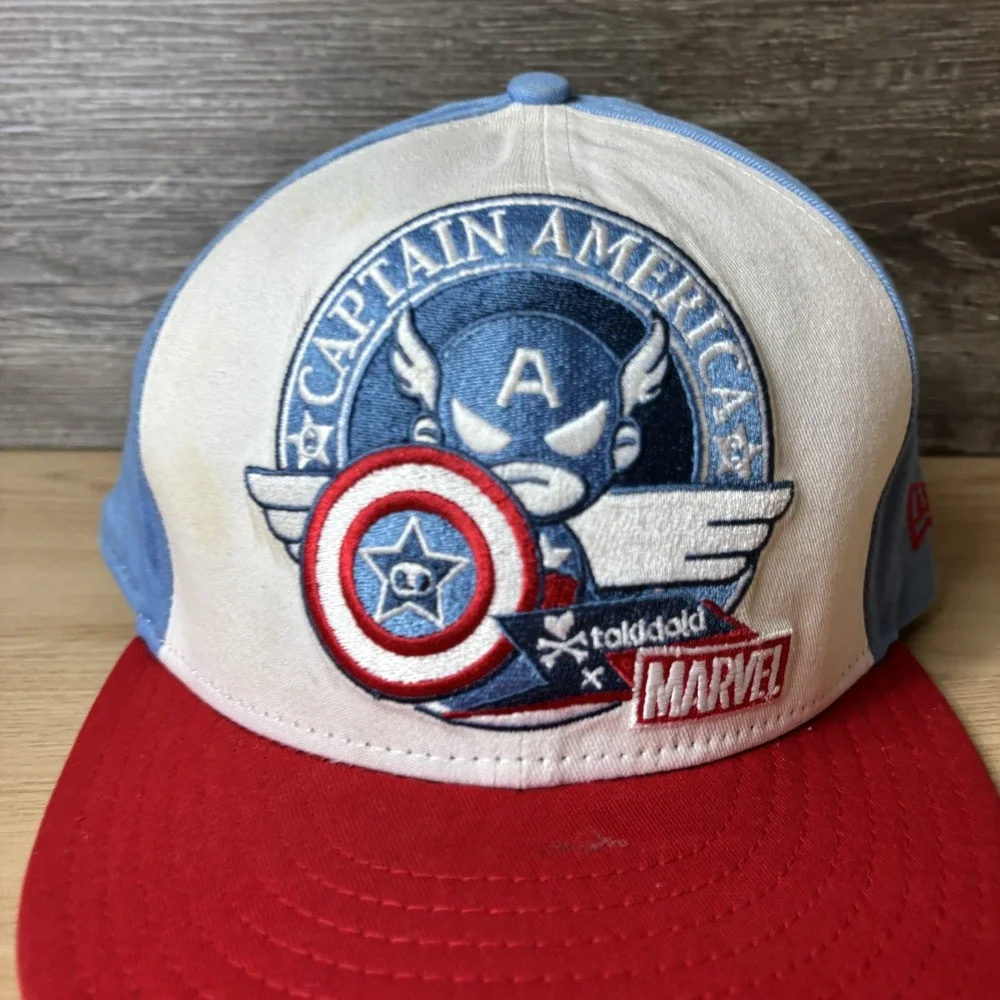 Captain America Hat Cap Snap Back Tokidoki Marvel Embroidered Comic Mens